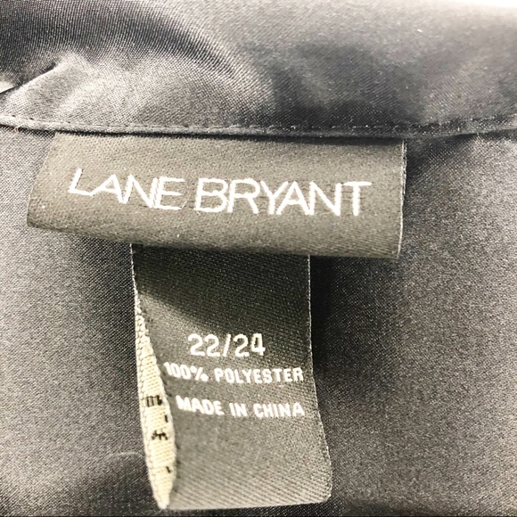 Lane Bryant Black Button Down Short Sleeve Shirt - Picture 6 of 6